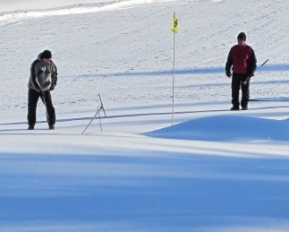 Snow golf on Lake Simcoe