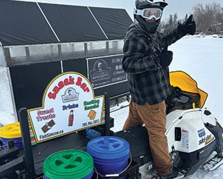 Traveling Snack Bar for your Lake Simcoe ice fishing hut rentals